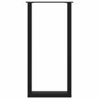 vidaXL Bartischbeine U-Form 2 Stk. Schwarz 50x(100-101) cm Stahl