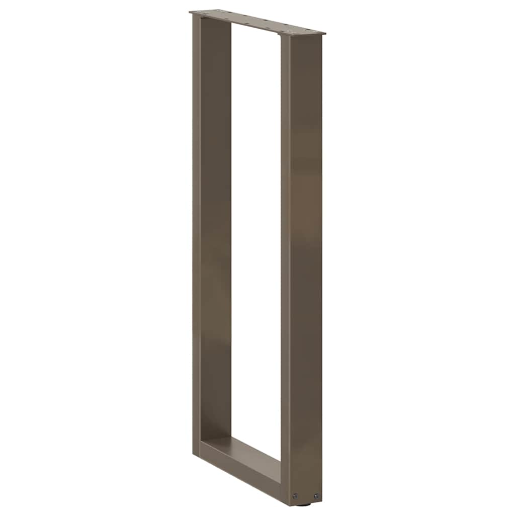vidaXL Bartischbeine U-Form 2 Stk. Naturstahl 50x(100-101) cm Stahl