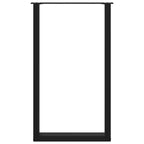vidaXL Bartischbeine U-Form 2 Stk. Schwarz 60x(100-101) cm Stahl