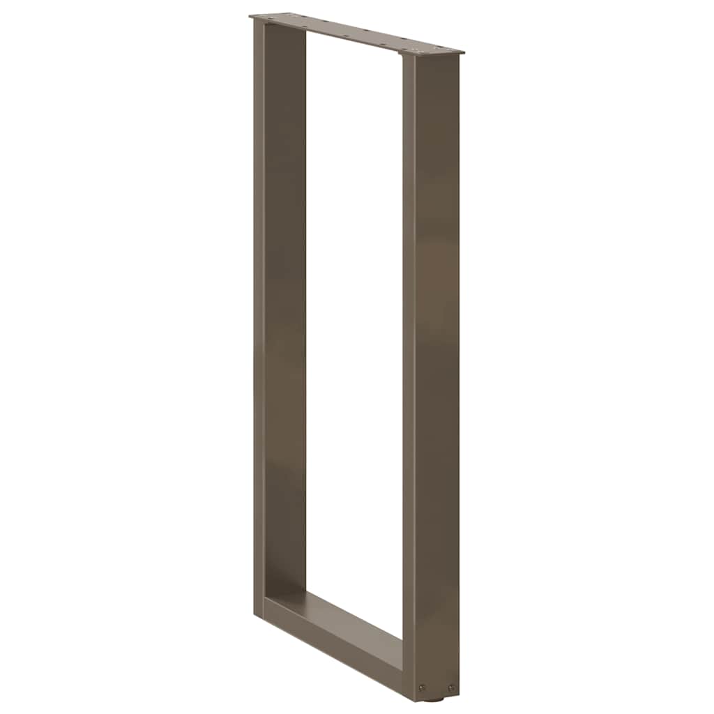 vidaXL Bartischbeine U-Form 2 Stk. Naturstahl 60x(100-101) cm Stahl