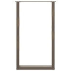 vidaXL Bartischbeine U-Form 2 Stk. Naturstahl 60x(100-101) cm Stahl