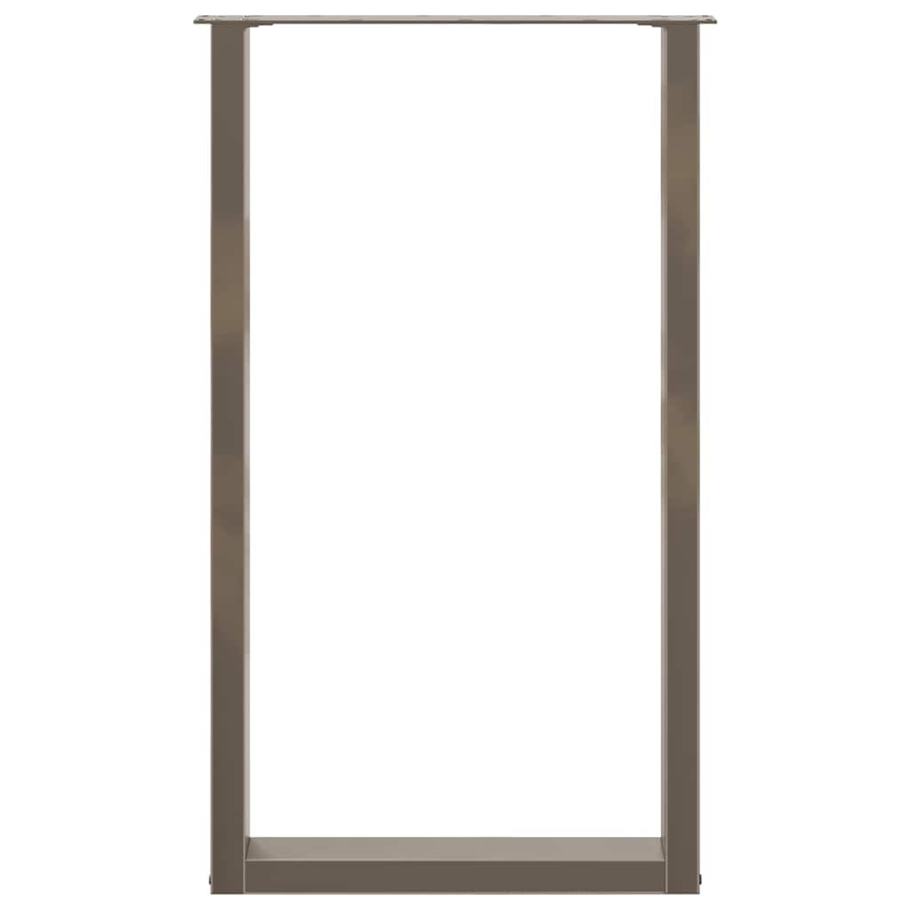 vidaXL Bartischbeine U-Form 2 Stk. Naturstahl 60x(100-101) cm Stahl