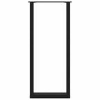 vidaXL Bartischbeine U-Form 2 Stk. Schwarz 40x(110-111) cm Stahl