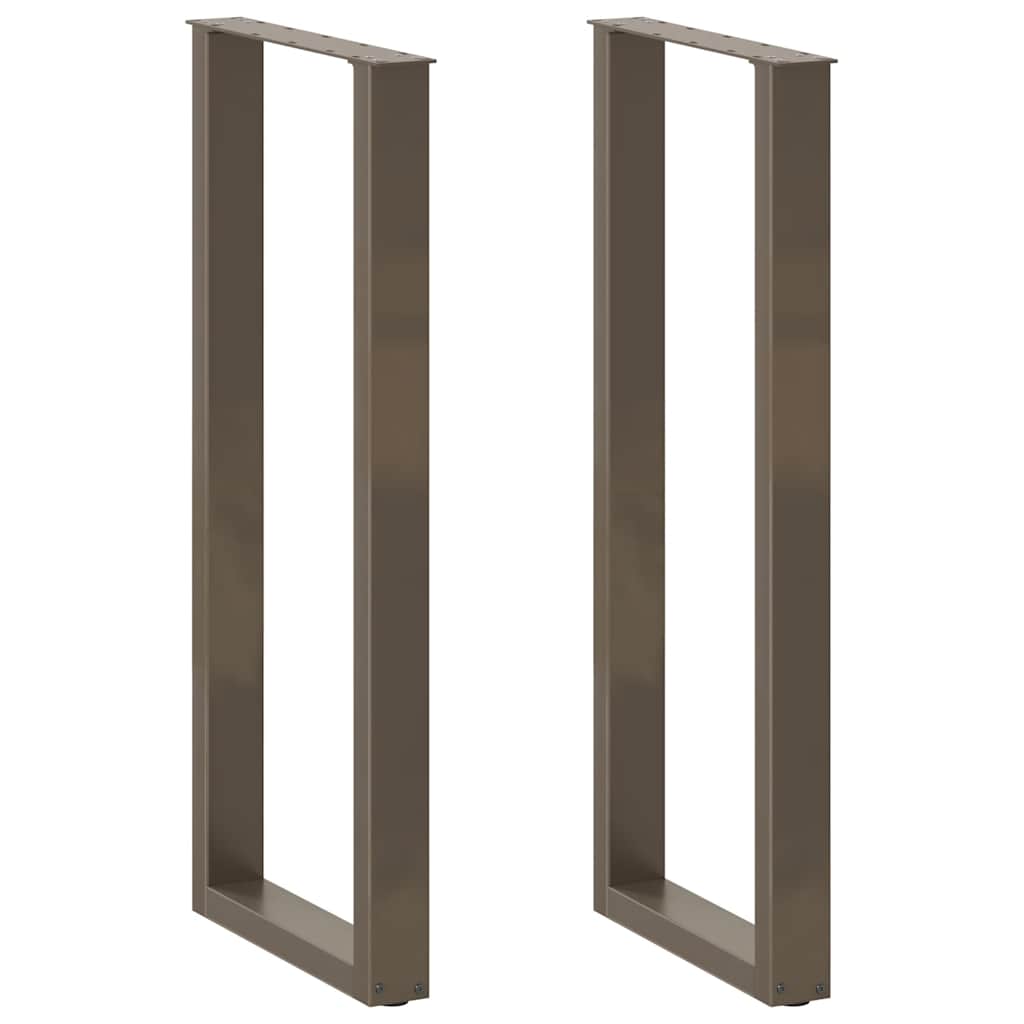 vidaXL Bartischbeine U-Form 2 Stk. Naturstahl 40x(110-111) cm Stahl