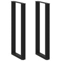 vidaXL Bartischbeine U-Form 2 Stk. Schwarz 50x(110-111) cm Stahl