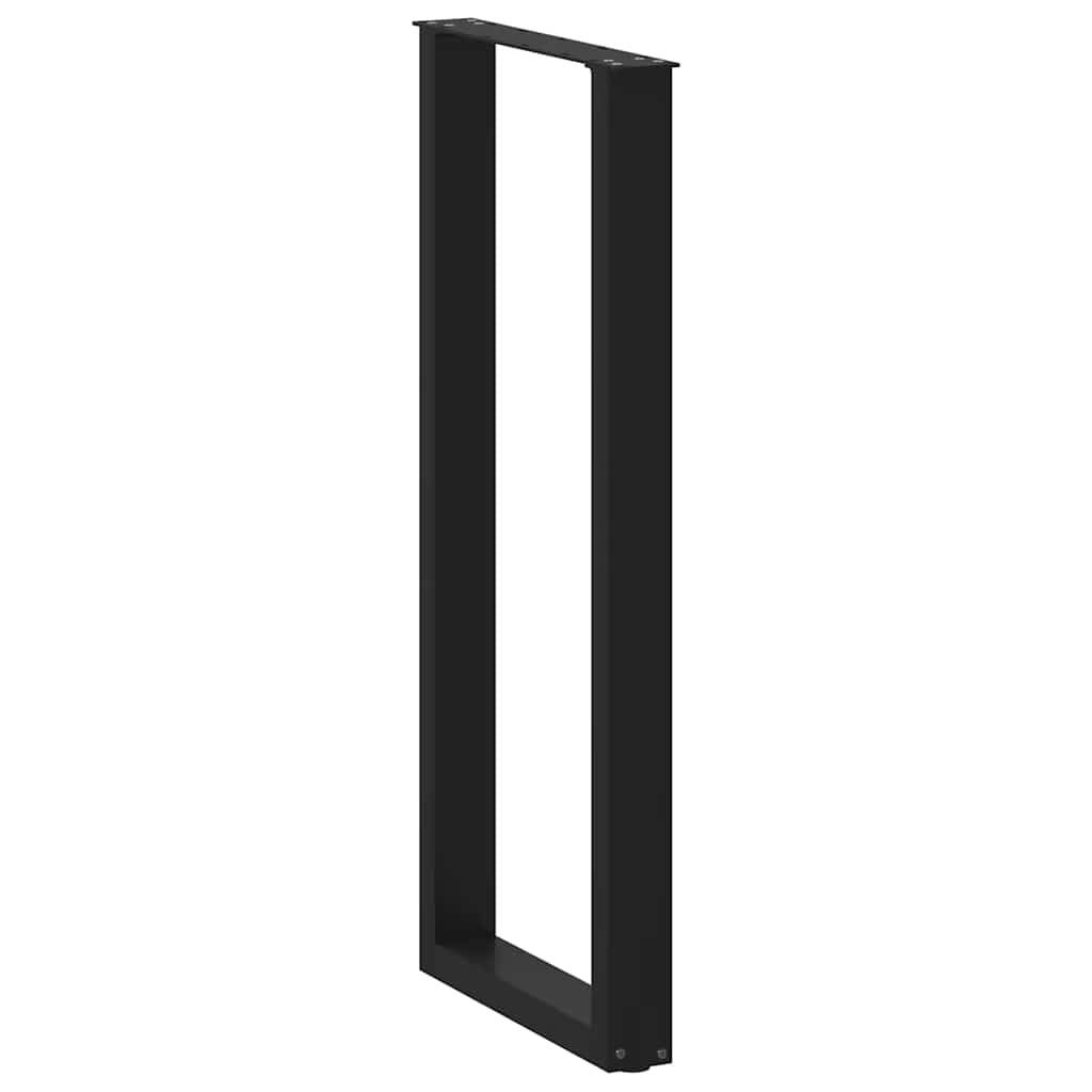 vidaXL Bartischbeine U-Form 2 Stk. Schwarz 50x(110-111) cm Stahl
