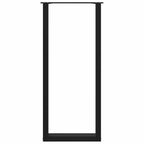 vidaXL Bartischbeine U-Form 2 Stk. Schwarz 50x(110-111) cm Stahl