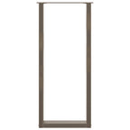 vidaXL Bartischbeine U-Form 2 Stk. Naturstahl 50x(110-111) cm Stahl