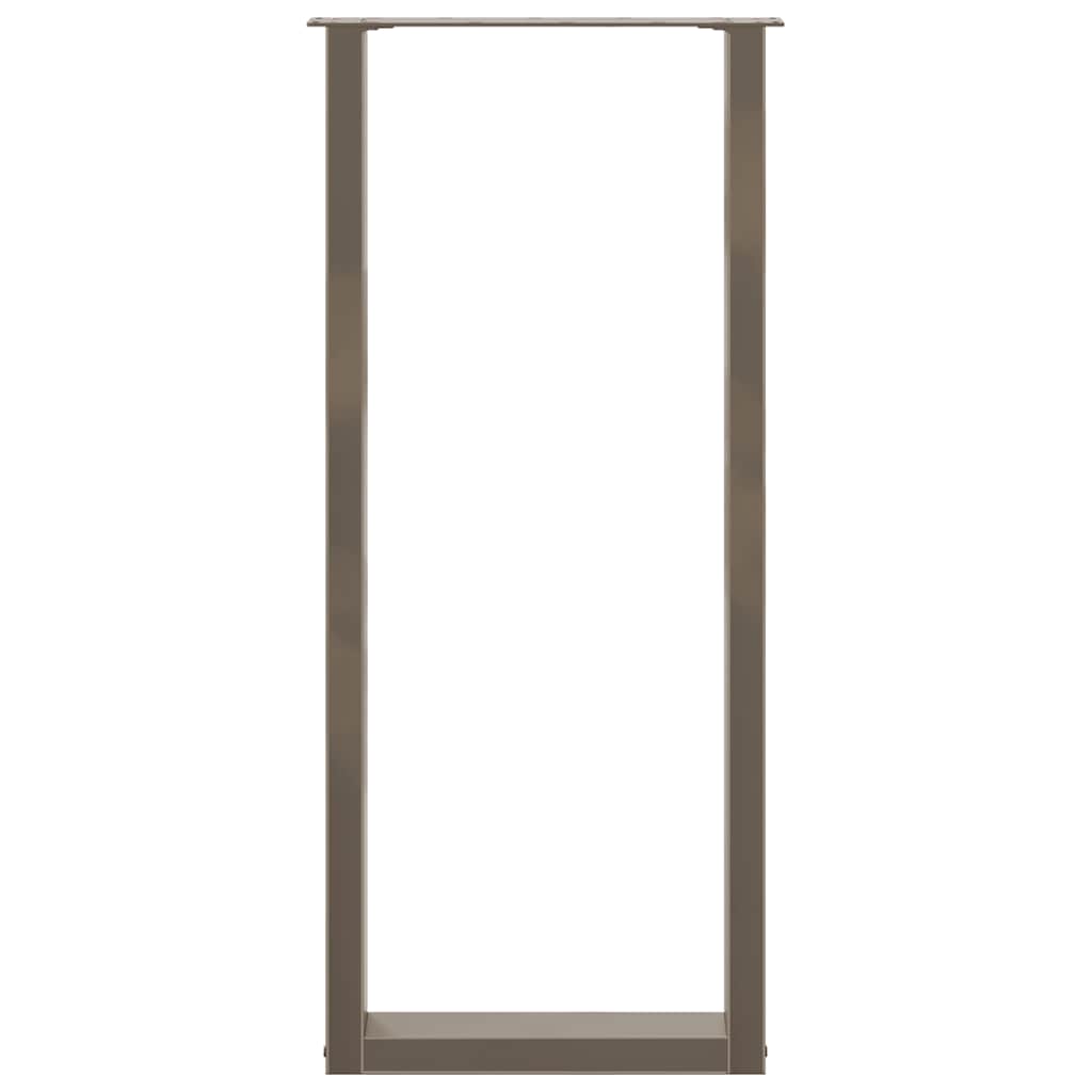 vidaXL Bartischbeine U-Form 2 Stk. Naturstahl 50x(110-111) cm Stahl