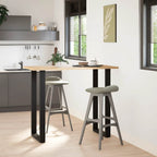 vidaXL Bartischbeine U-Form 2 Stk. Schwarz 60x(110-111) cm Stahl