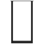 vidaXL Bartischbeine U-Form 2 Stk. Schwarz 60x(110-111) cm Stahl