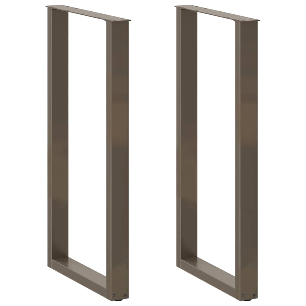 vidaXL Bartischbeine U-Form 2 Stk. Naturstahl 60x(110-111) cm Stahl