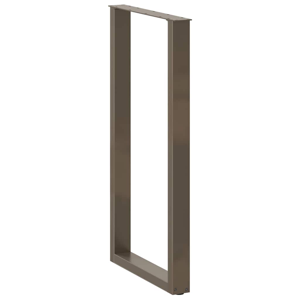 vidaXL Bartischbeine U-Form 2 Stk. Naturstahl 60x(110-111) cm Stahl