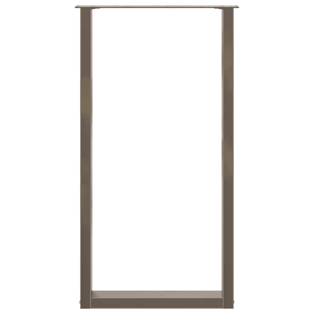 vidaXL Bartischbeine U-Form 2 Stk. Naturstahl 60x(110-111) cm Stahl