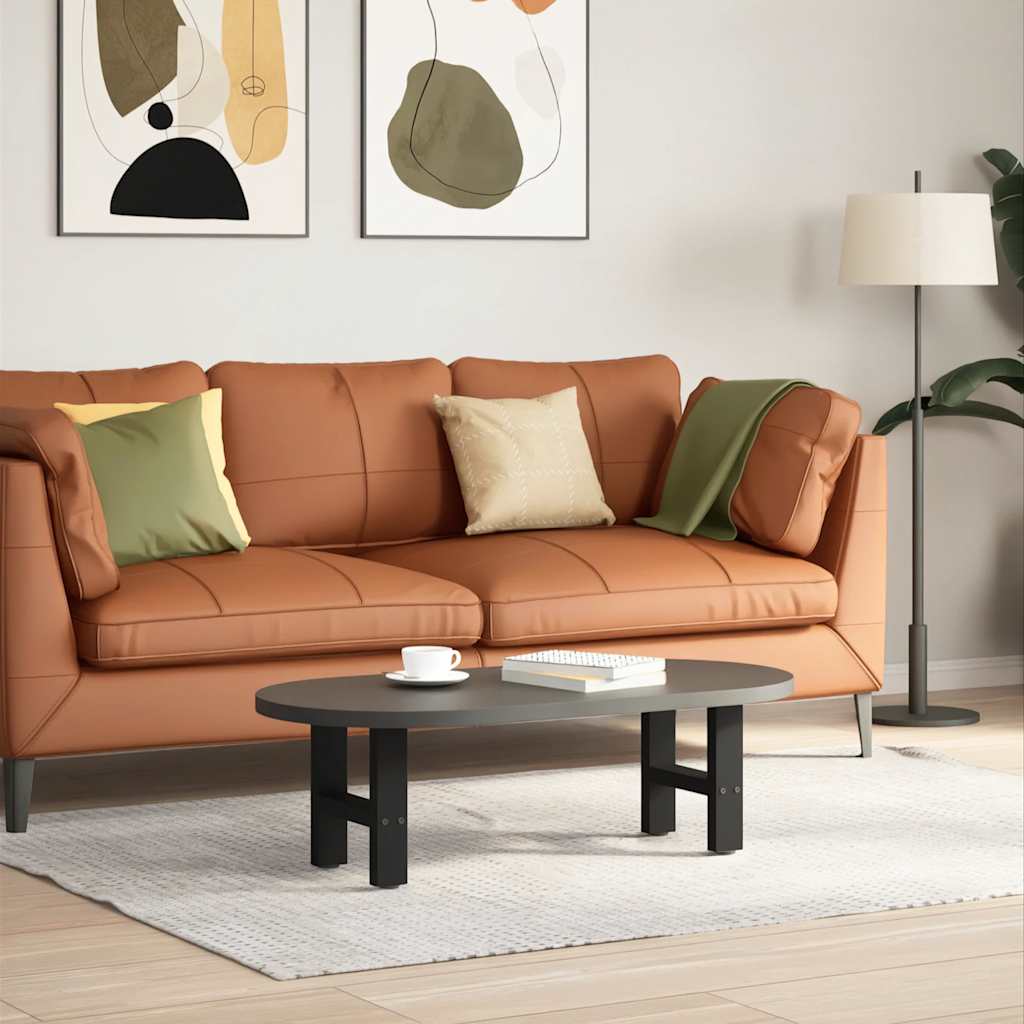 vidaXL Couchtischbeine Schwarz 2 Stk. 30x(30-31) cm Stahl