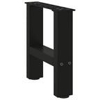 vidaXL Couchtischbeine Schwarz 2 Stk. 30x(30-31) cm Stahl