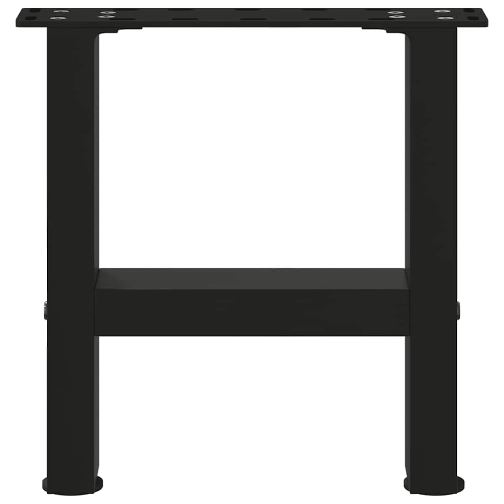 vidaXL Couchtischbeine Schwarz 2 Stk. 30x(30-31) cm Stahl