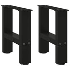 vidaXL Couchtischbeine Schwarz 2 Stk. 40x(30-31) cm Stahl