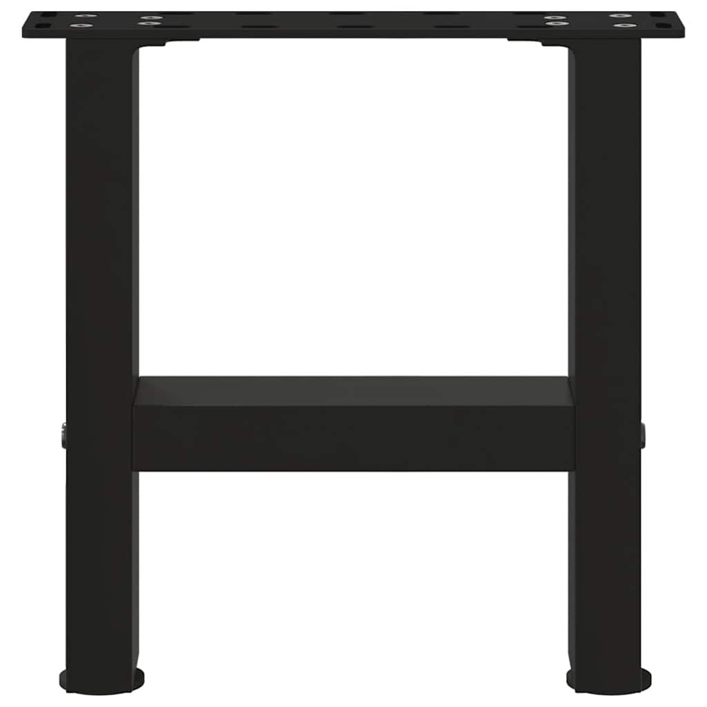 vidaXL Couchtischbeine Schwarz 2 Stk. 40x(30-31) cm Stahl