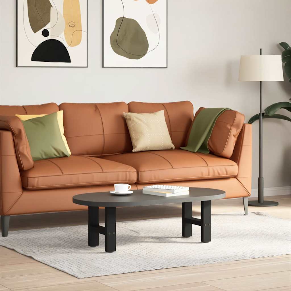 vidaXL Couchtischbeine Schwarz 2 Stk. 40x(30-31) cm Stahl