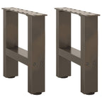 vidaXL Couchtischbeine Naturstahl 2 Stk. 40x(30-31) cm Stahl