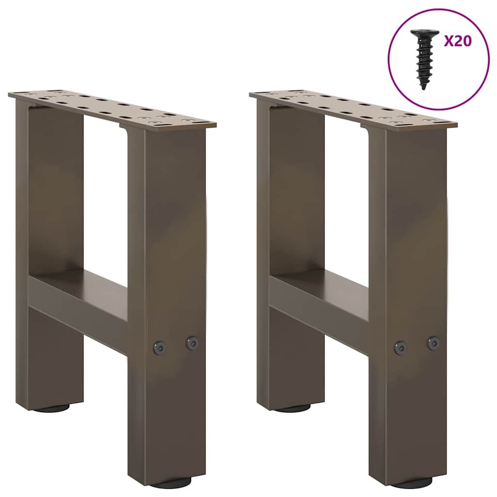 vidaXL Couchtischbeine Naturstahl 2 Stk. 40x(30-31) cm Stahl