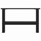 vidaXL Couchtischbeine Schwarz 2 Stk. 50x(30-31) cm Stahl