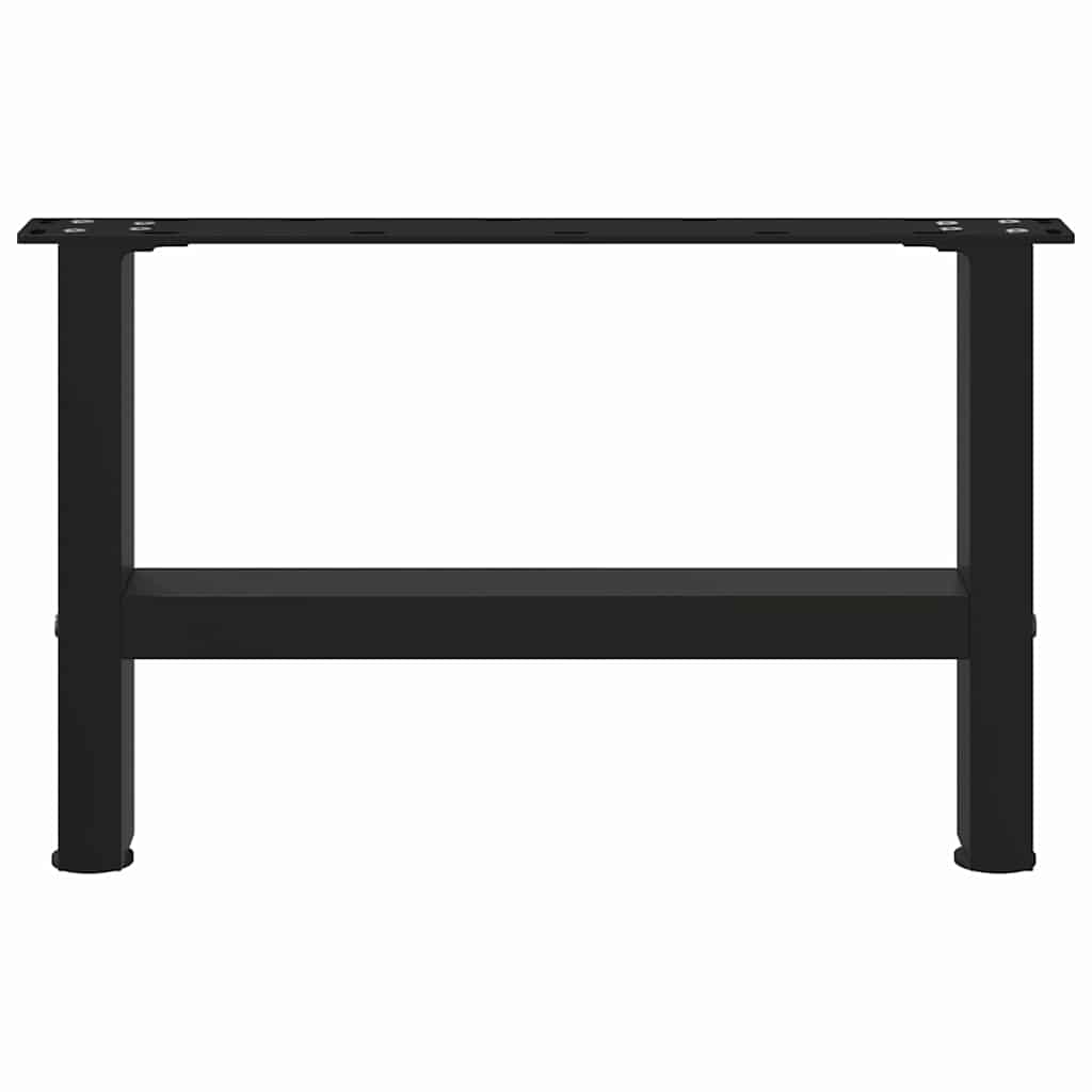 vidaXL Couchtischbeine Schwarz 2 Stk. 50x(30-31) cm Stahl