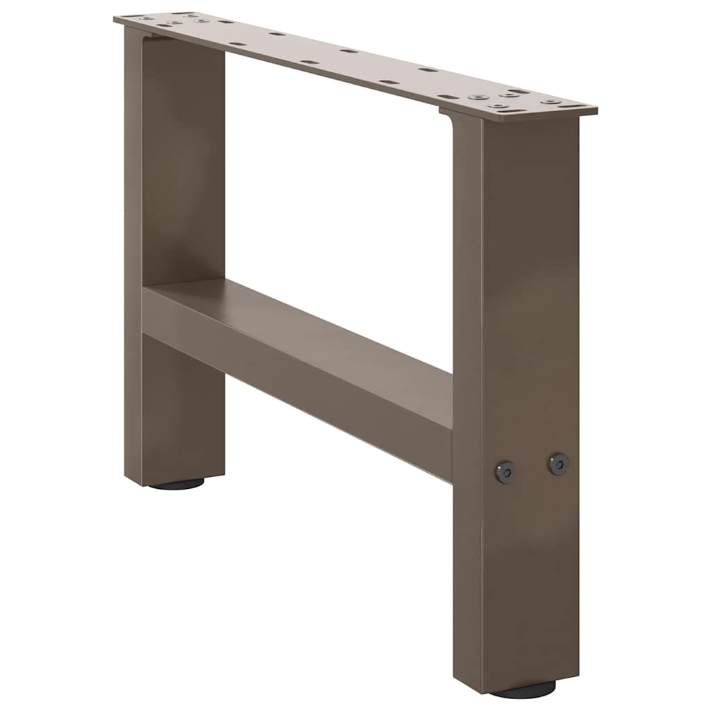 vidaXL Couchtischbeine Naturstahl 2 Stk. 50x(30-31) cm Stahl