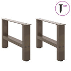 vidaXL Couchtischbeine Naturstahl 2 Stk. 50x(30-31) cm Stahl