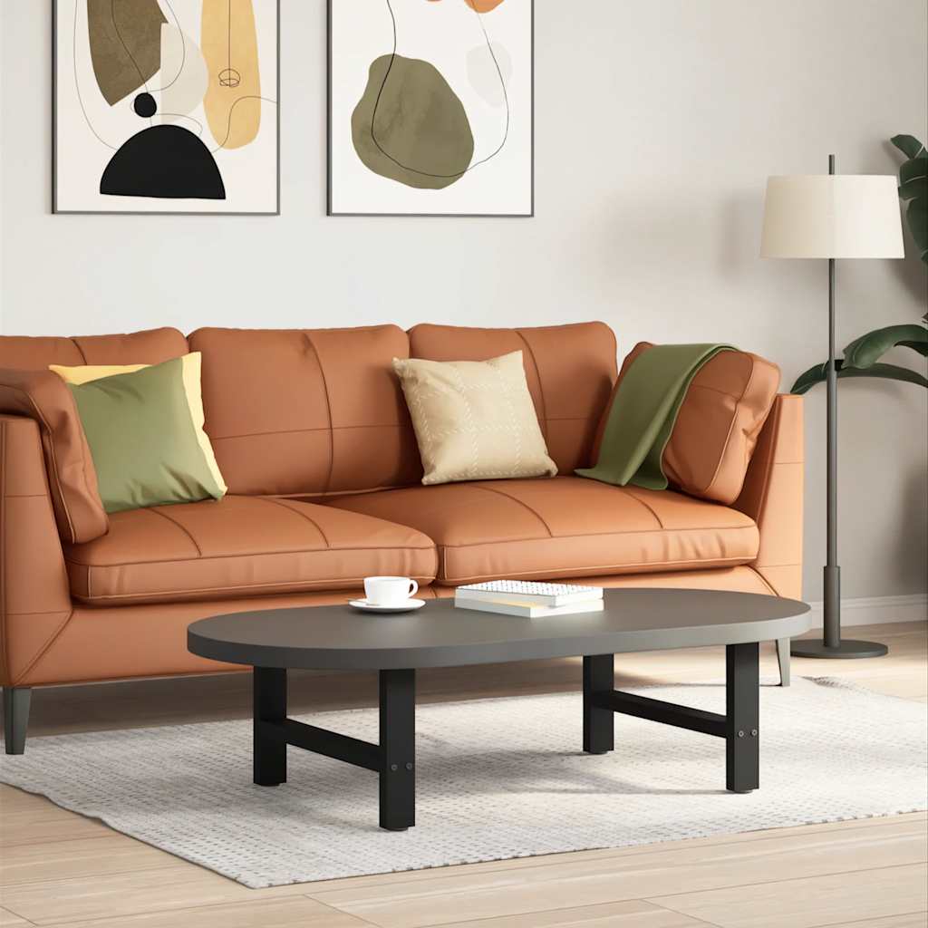 vidaXL Couchtischbeine Schwarz 2 Stk. 60x(30-31) cm Stahl