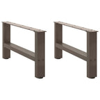 vidaXL Couchtischbeine Naturstahl 2 Stk. 60x(30-31) cm Stahl