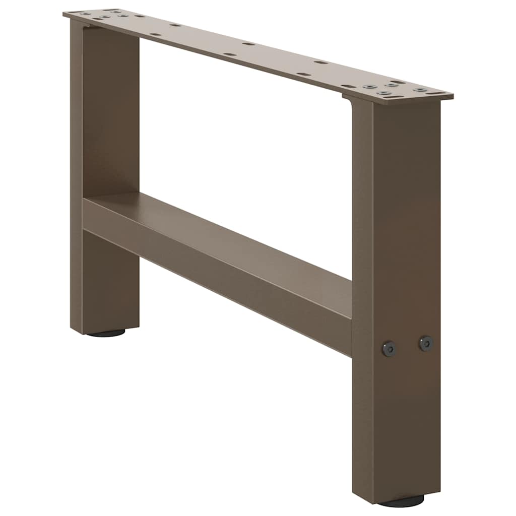 vidaXL Couchtischbeine Naturstahl 2 Stk. 60x(30-31) cm Stahl