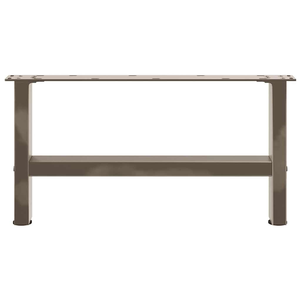 vidaXL Couchtischbeine Naturstahl 2 Stk. 60x(30-31) cm Stahl