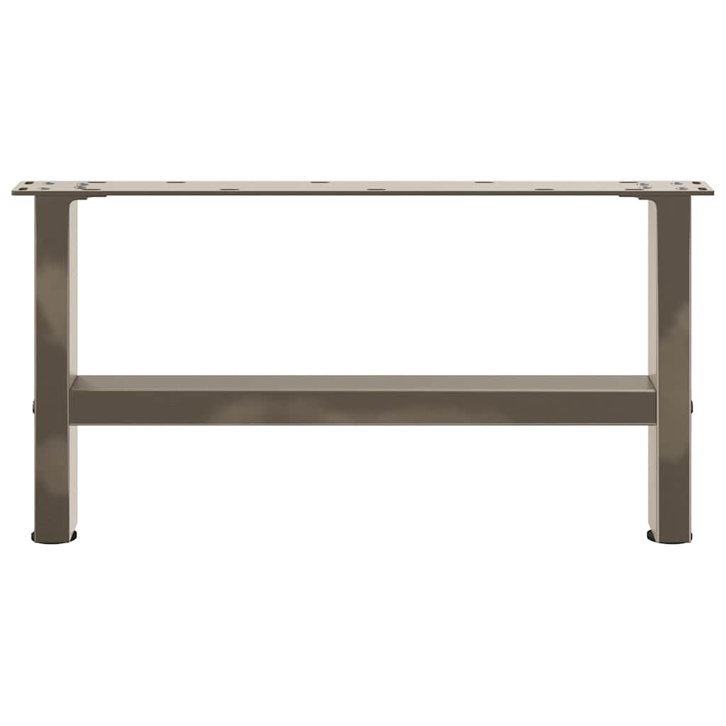 vidaXL Couchtischbeine Naturstahl 2 Stk. 60x(30-31) cm Stahl