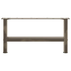 vidaXL Couchtischbeine Naturstahl 2 Stk. 60x(30-31) cm Stahl