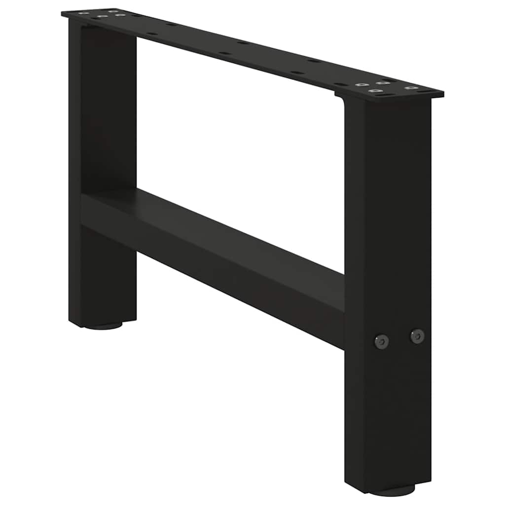 vidaXL Couchtischbeine Schwarz 2 Stk. 70x(30-31) cm Stahl