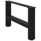 vidaXL Couchtischbeine Schwarz 2 Stk. 70x(30-31) cm Stahl