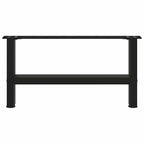 vidaXL Couchtischbeine Schwarz 2 Stk. 70x(30-31) cm Stahl