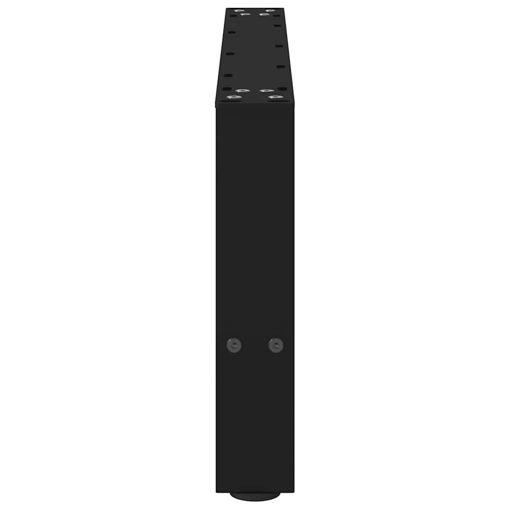 vidaXL Couchtischbeine Schwarz 2 Stk. 70x(30-31) cm Stahl
