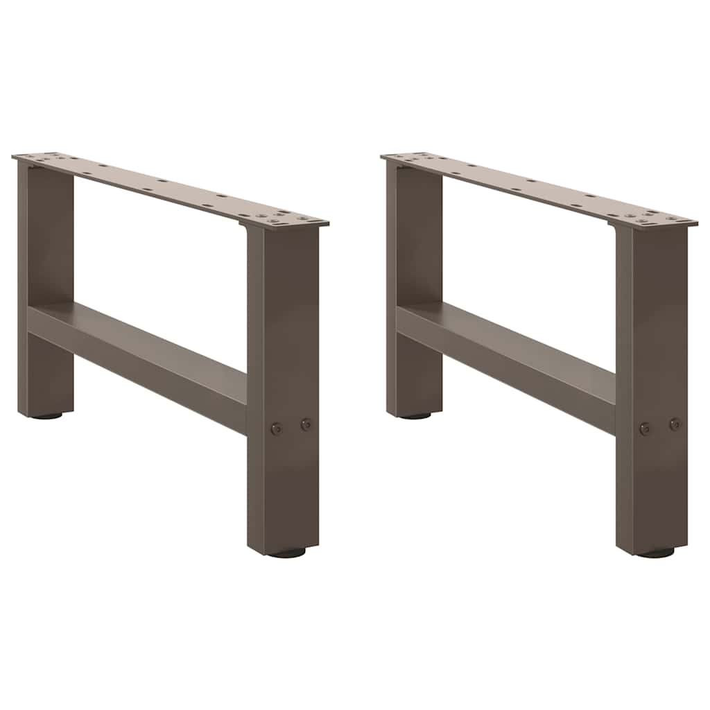 vidaXL Couchtischbeine Naturstahl 2 Stk. 70x(30-31) cm Stahl
