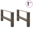 vidaXL Couchtischbeine Naturstahl 2 Stk. 70x(30-31) cm Stahl