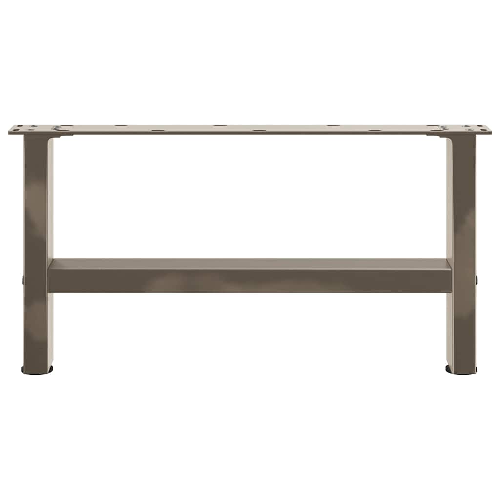 vidaXL Couchtischbeine Naturstahl 2 Stk. 70x(30-31) cm Stahl