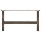 vidaXL Couchtischbeine Naturstahl 2 Stk. 70x(30-31) cm Stahl