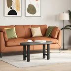 vidaXL Couchtischbeine Schwarz 2 Stk. 28x(42-43) cm Stahl
