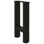 vidaXL Couchtischbeine Schwarz 2 Stk. 28x(42-43) cm Stahl