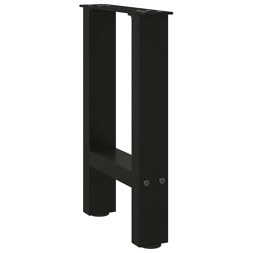 vidaXL Couchtischbeine Schwarz 2 Stk. 28x(42-43) cm Stahl