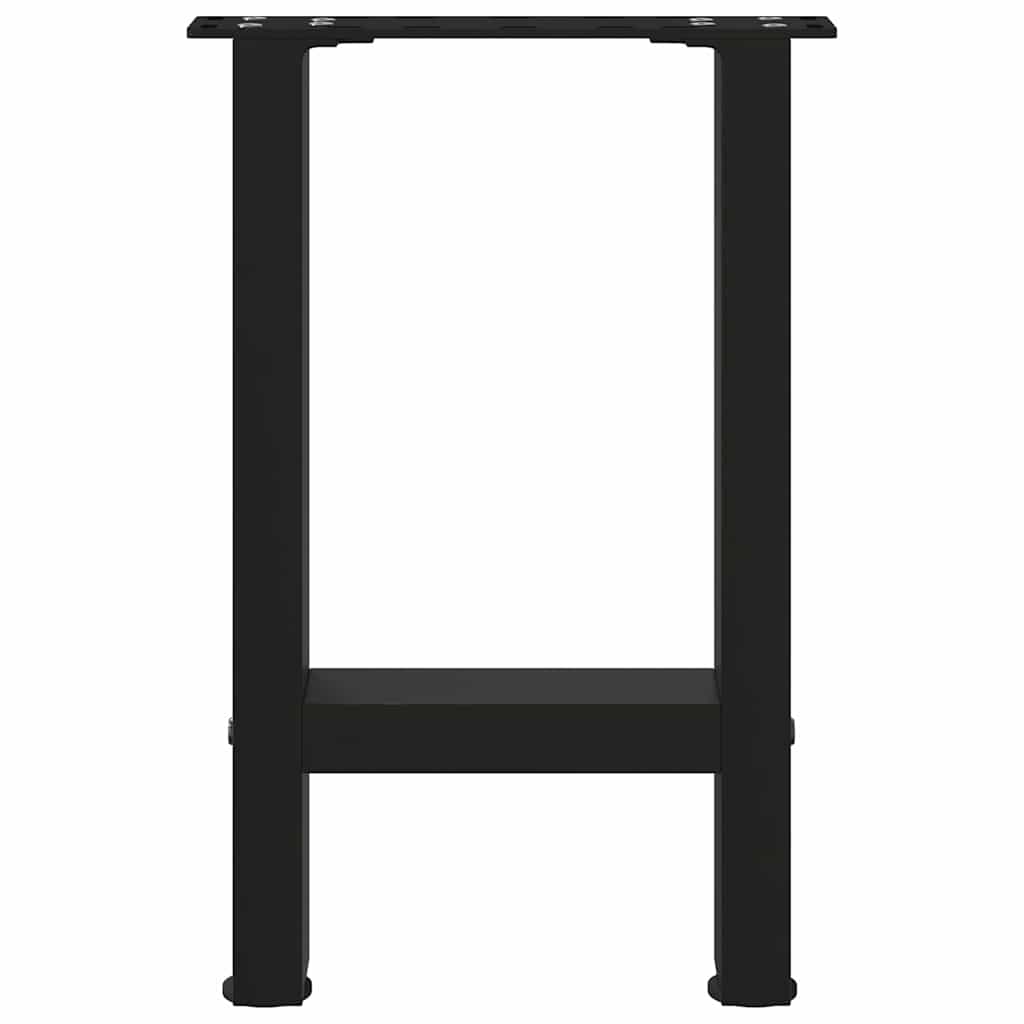 vidaXL Couchtischbeine Schwarz 2 Stk. 28x(42-43) cm Stahl