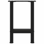 vidaXL Couchtischbeine Schwarz 2 Stk. 28x(42-43) cm Stahl