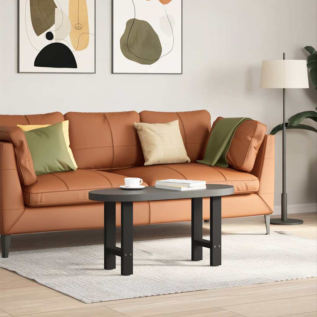 vidaXL Couchtischbeine Schwarz 2 Stk. 38x(42-43) cm Stahl